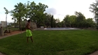 Backyard Tricking Hit With Yoga Ball
