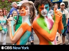Cubism, Boobism: Nude Body Painting in Times Square • CBS New York