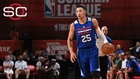 Simmons scores 8 in loss to Warriors