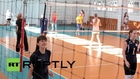 Kazakhstan: Meet the girl who's 'too hot to play volleyball'