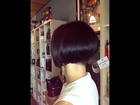 Hair Makeover - Long to Bob Haircut with a Buzzed Nape