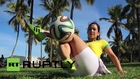Brazil: Footballing model challenges Argentine bombshell Fiorella Castillo to juggling duel
