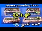 DIY Wrist Jewelry Box (recycling shoe box, bottle caps and wrapping paper rolls)