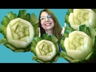Food Art 21 Carve a Cucumber Shabby Rose Flower - Sprig Barton - Fruit and Vegetable Carving
