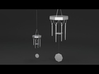 3D Model - Low poly metal Wind Chime