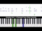 Christina Perri - A Thousand Years (Piano Tutorial)