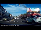Dash Cam Footage of Car Accident Pedestrian Runs into Traffic Gets Launched and Walks Away