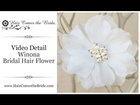 Jeweled Center Bridal Hair Flower - Winona