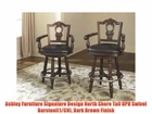 Ashley Furniture Signature Design North Shore Tall UPH Swivel Barstool(1/CN) Dark Brown Finish