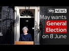 Theresa May wants to hold a General Election on Thursday 8 June 2017