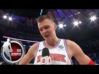Kristaps Porzingis credits teammates and crowd as Knicks beat the Lakers | ESPN