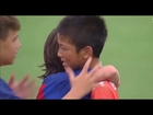 Kids Sportsmanship, Barcelona Kids Console Japanese Kids after winning