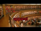 What does apparel mean?