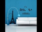 Home Decor Paris Eiffel Tower Wall Sticker Removable Decal Room Wall Sticker