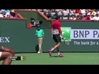 Raonic Stretches For Hot Shot Indian Wells 2016
