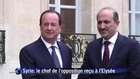 Two repulsive Criminal  beheaders rats Jarba + Hollande in Paris 20/5/14