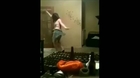 Drunk girl's face plant belly dance