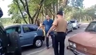 Coward beats in a female military police officer