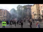 Video: Mass rally against austerity turns violent in Rome