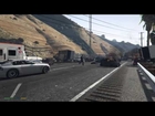 5 minute Grand Theft Auto V highway pileup/explosion.