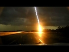 Police Dash Cam Lightning Strike