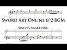 SWORD ART ONLINE II - Sinon's Awakening (ep2 BGM) - piano sheet music - (Free Sheets + MIDI)