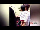 The streets of Hongkong were taken tourists child urine, causing conflict child was scared to cry