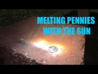 Melting Pennies With Fresnel Lens Solar Power