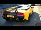 Lamborghini Murcielago LP640 with SV kit   revving and drawing a crowd