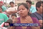 Huaycán: cargador frontal causa aparatoso accidente y mata a padre de familia