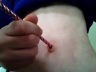 Belly Button Play with Pencil