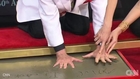 Mel Brooks Wears Prosthetic Finger For Handprint Impression