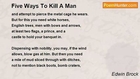 Edwin Brock - Five Ways To Kill A Man