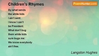 Langston Hughes - Children's Rhymes