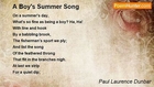Paul Laurence Dunbar - A Boy's Summer Song
