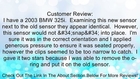 BMW Radiator Hose Temperature Sensor Coolant Switch OEM Premium Quality 13621433077 Review