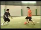 football / soccer skills tutorial how to get past a player / defender