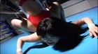 Boston crab females Japanese. Asian female wrestling. Female submission hold