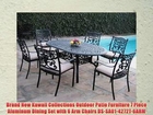 Outdoor Patio Furniture 7 Piece Aluminum Dining Set with 6 Arm Chairs DS-SA01-4272T