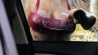 So hot Car Wash with the cute model Abigail Ratchford wearing a tiny bikini