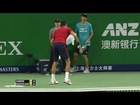 Novak Djokovic smashes racket against Roberto Bautista Agut